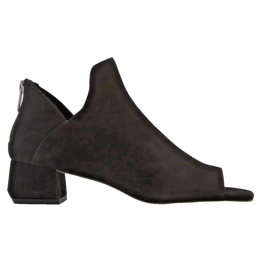 Pelle Moda Vonn Open Toe Ankle Boot 6M Black Heeled Bootie NWT
